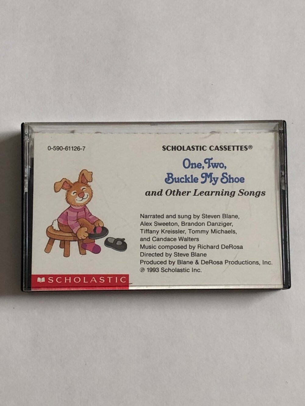 Scholastic One Two Buckle My Shoe Learning Songs Cassette